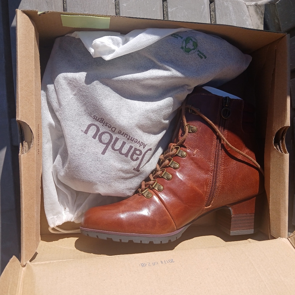 Jambu "Burch" Waterproof Ankle Boot Genuine Leather Brand New in Box Brown